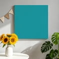 thumbnail image 2 of Canvas Wall Art, Teal Framed Canvas Prints for Bathroom Desk, Turquoise Pure Teal Small Gallery Wrapped Wall Decor for Home Office, Gifts, 8"x8" Ship Next Day, 2 of 9