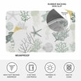 thumbnail image 4 of Sage Green Coastal Doormat Outdoor Entrance 16"x24", Nautical Summer Beach Coral Sea Turtle Absorb Moisture Dirt Door Mats, Non-Slip Rubber Backing Floor Mats Indoor, Low-Profile Front Door Rugs, 4 of 9