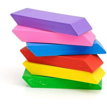 Neliblu Premium Pencil Erasers Bright Neon Chiseled Erasers 6 Pack