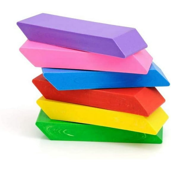 Neliblu Premium Pencil Erasers Bright Neon Chiseled Erasers 6 Pack