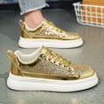 thumbnail image 6 of Fashion Sneakers Glitter Shiny Low Top Thick-Soled Low-Top Casual Shoes Comfortable Athletic Walking Footwear Versatile Four-Season Footwear Suitable for Year-Round Use, 6 of 6