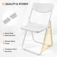 thumbnail image 4 of Plastic Folding Chairs, Comfortable Foldable Chair with Breathable Mesh Seat and Sturdy Metal Frame 350lbs Capacity for Indoor and Outdoor Use, Party, Event, Office, Dining, White, 8 Pack, 4 of 9
