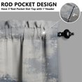 thumbnail image 3 of Vintage Blue Color Block Tier Kitchen Curtains for Bathroom Living Rod Pocket Window Drapes 28"x39" 2 Panels Window Treatment Tiers, 3 of 4