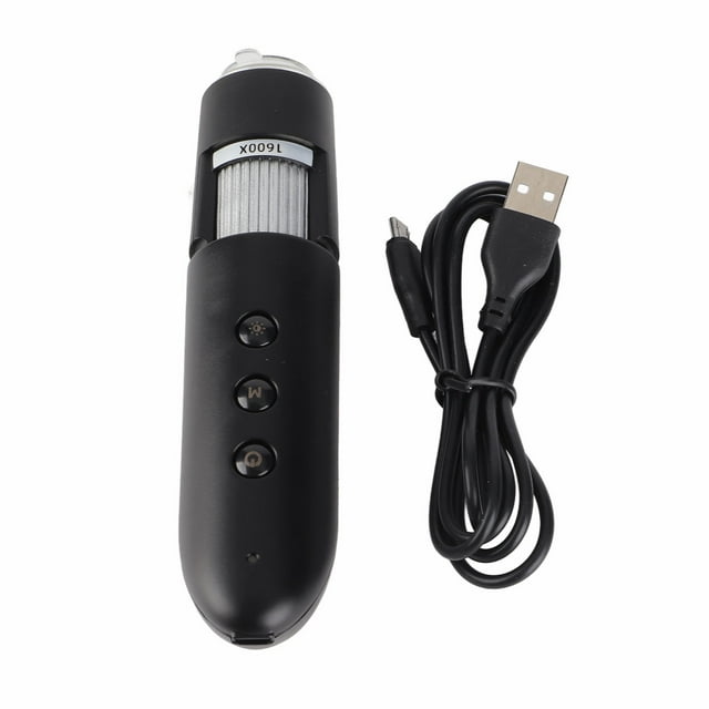 Microscopio digital inalámbrico WIFI 1600X Super HD, microscopio de mano, detector electrónico para cuero cabelludo, folículo piloso, piel facial.