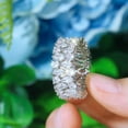 thumbnail image 5 of Cubic Zircon Crystal Big Circle Finger Ring for Brides Wedding Party Accessories, 5 of 7