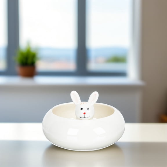 RENACLIPY White Ceramic Flower Pot Vase for Home Decor, Indoor Planter, Cute Animal Design