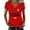 Red, variant on CUKOLSXA Women's Athletic Shirts & Tees, America 250th Shirt, Short Sleeve Shirts for Women, Women's Casual Fashion V-Neck Sports Independence Day Print Short Sleeve Sports T-Shirt Top, Army Green, L