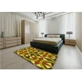 thumbnail image 4 of Ahgly Company Indoor Round Patterned Bee Yellow Area Rugs, 4' Round, 4 of 6