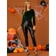 thumbnail image 2 of Blusa de terciopelo con cuello Peter Pan Allegra K estampado de estrellas contraste mujer Verde L, 2 of 6