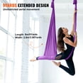 thumbnail image 4 of KFFKFF Aerial Silk & Yoga Swing, 8.7 Yards, Aerial Yoga Hammock Kit with 100gsm Nylon Fabric, Full Rigging Hardware & Easy Set-up Guide, Antigravity Flying for All Levels Fitness Bodybuilding, Purple, 4 of 9