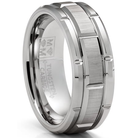 Triton Men's Brushed Comfort-Fit 8mm Wedding Band In Yellow Tungsten - Foto 2