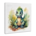 thumbnail image 2 of Stupell Industries Bohemian Crafty Smiling Dinosaur Canvas Art, 17 x 17, by Steve Hunziker, 2 of 8