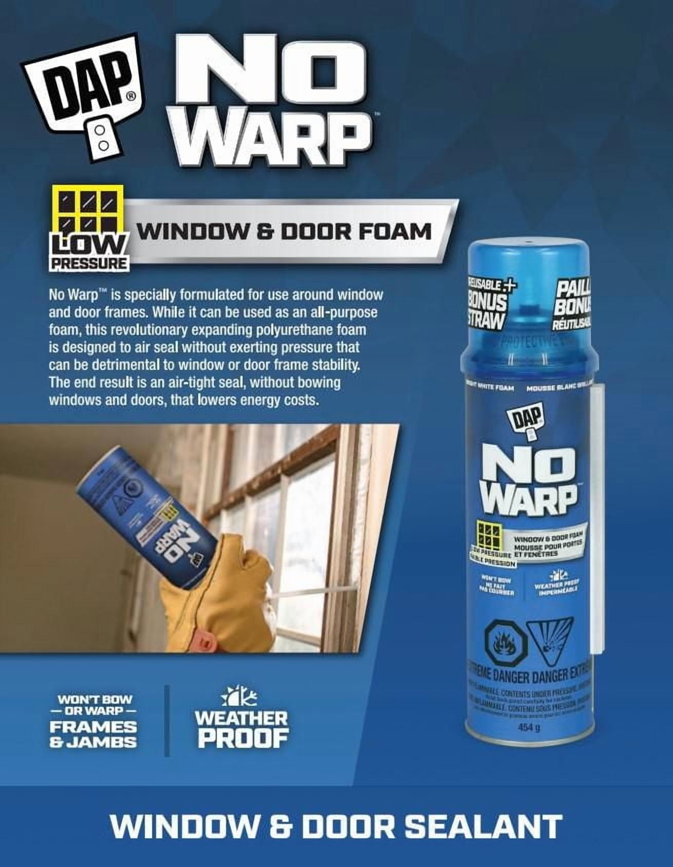 DAP No Warp® Window & Door Sealant, 340g, White