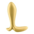 thumbnail image 4 of Satisfyer Intensity Plug Rechargeable Silicone Connect App Anal Plug, Gold, 4 of 6