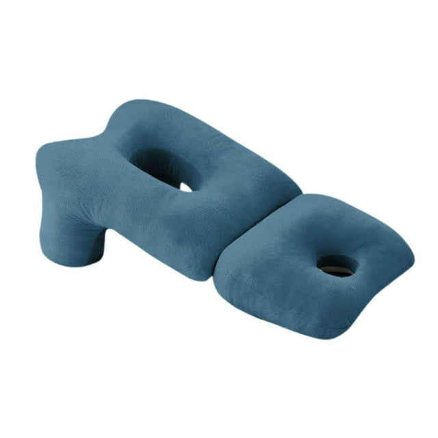 Almohada de masaje para el hogar, boca abajo, suave, ergonómica, multiusos, para acostarse en la cama. Azul