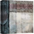 thumbnail image 3 of PixonSign Canvas Print Wall Art Abstract Grunge Blue and Pink Grid Graffiti & Street Art Shapes Illustrations Modern Art Alternative Edgy Multicolor Dark for Living Room, Bedroom, Office - 16"x16", 3 of 5