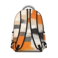 thumbnail image 3 of Orange and Grey Abstract Art Artwork Backpack for School,Cute School Bag,Schoolbag with Adjustable Shoulder Straps & Padded Back,15.3"x11"x7.1".﻿, 3 of 6