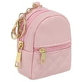 thumbnail image 1 of Uxcell Mini Mochila Linda Bolsa Cosmética para Mujeres Llavero Creativo de Cuero PU Rosa Oscuro, 1 of 7