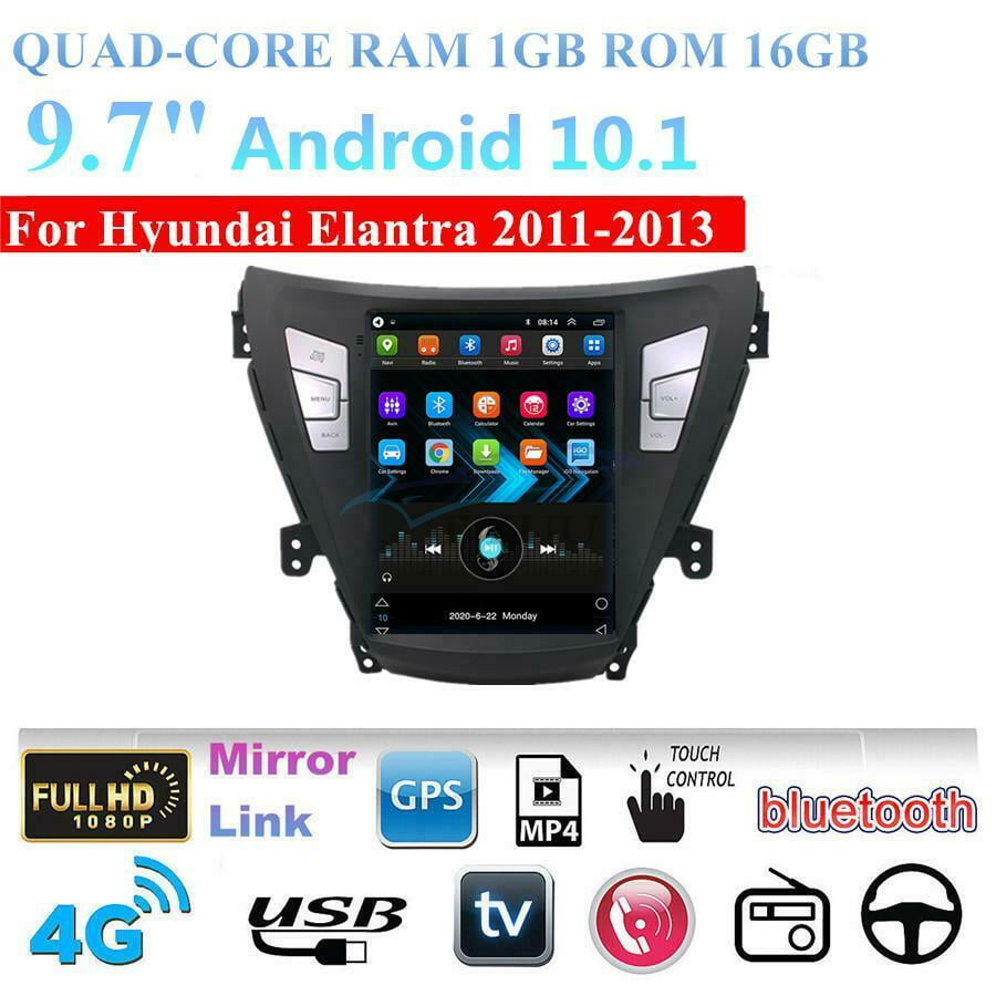 For Hyundai Elantra 2011-2013 9.7'' Car WiFi Stereo Radio GPS Navigation 2+32GB