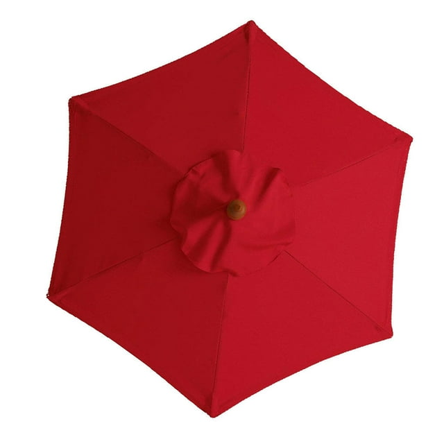 Langgg Auvent de Parapluie en Polyester Sans Support Couleur Unie Toile de Remplacement Imperméable pour Cour, Jardin, Patio, Cour Rouge