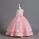 thumbnail image 1 of Ropa para niños, vestido de niña con punto de onda, vestido de princesa con lazo grande, vestido de niña de flores para niñas, 1 of 6