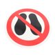 thumbnail image 5 of No hay paso aquí, calcomanía de advertencia, pegatina redonda, no paso, señal de advertencia, 5 of 6
