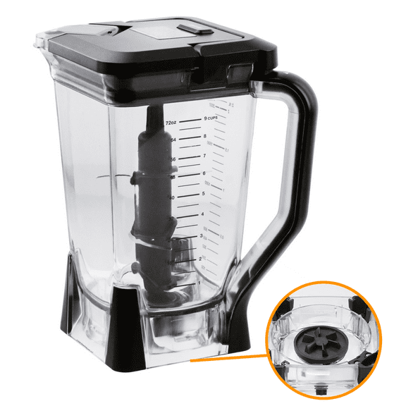 Replacement 72oz XL Large Blender Pitcher with Top Lid and 6-Blade Assembly Compatible with  BL610 BL710WM BL710WMC CT610 C0610B CT610C CT611C CO650B