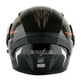 thumbnail image 2 of 1Storm Adult Motorcycle Modular Flip up Street Bike Full Face Dual Visor Helmet HB-B89CLS Storm Orange, 2 of 5