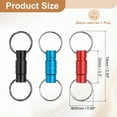 thumbnail image 2 of Uxcell Quick Release Keychain, Detachable Pull Apart Key Rings Clip Spring Split Snap Separate Keychains Lock Holder for Car Purse Bag Belt Wine Red Blue, 2 of 7