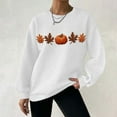 thumbnail image 3 of XVJRHAK Graphic Sweatshirts for Women Women's Long Sleeved Plaid Pocket Casual Hoodie without Hat (White,L), 3 of 4