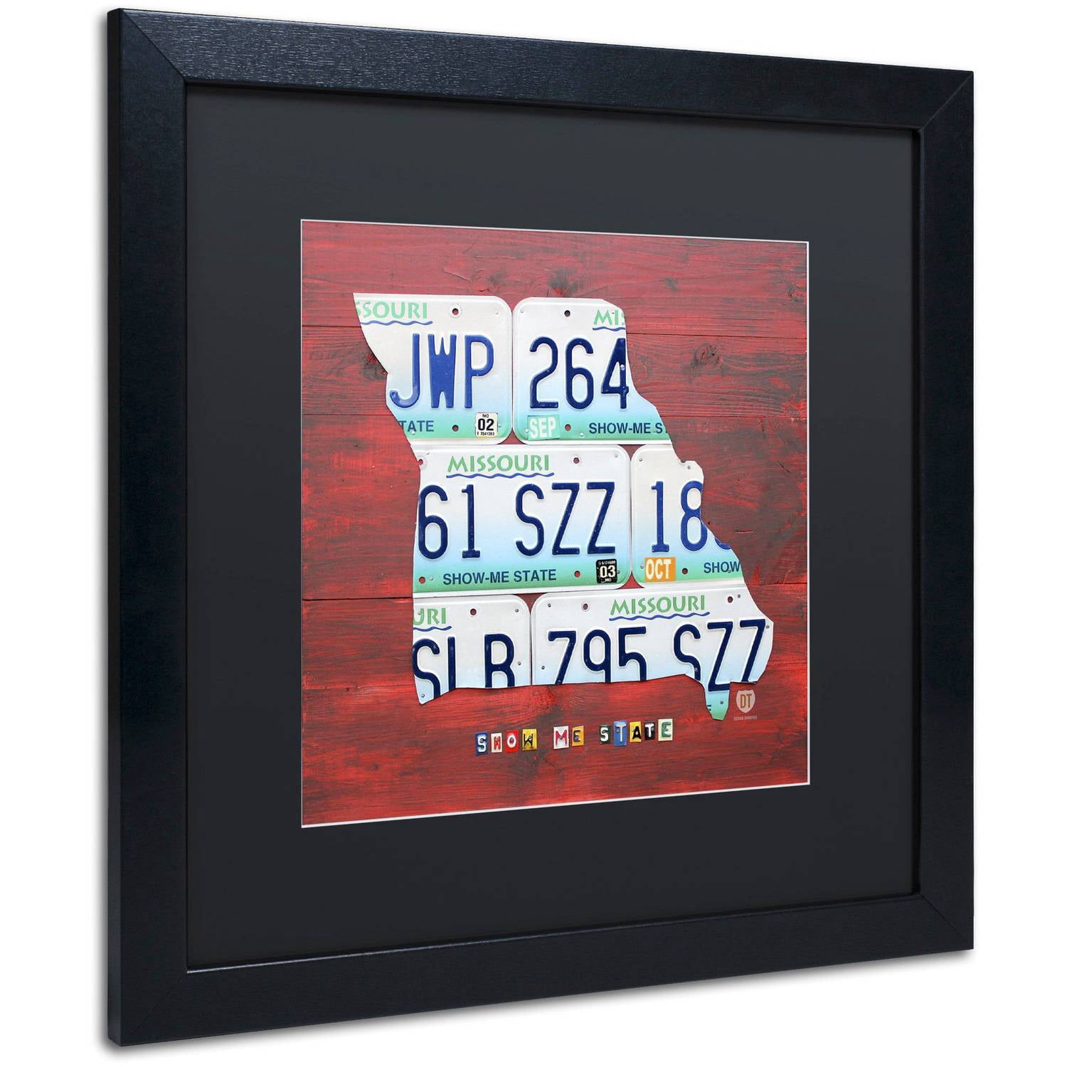 Trademark Fine Art 'Missouri' Canvas Art by Design Turnpike, Black Matte, Black Frame
