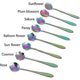 thumbnail image 2 of Flower Spoon Set - 8pcs Teaspoon Rainbow Color For Coffee Tea Mixing Sugar Ice Cream Stir Bar Spoons - 8 Diffient Pattern Colorful Mini Cutlery Set, 2 of 5