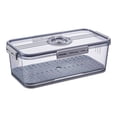 thumbnail image 1 of DOLITY Freezer Food Containers with Airtight Lids & Drain Tray Gray 32.5x17.5x11cm, 1 of 7