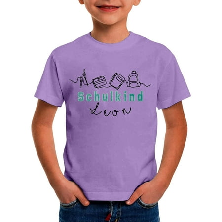 Tisuna Shirt For Little Boys Girls Letter Print Short Sleeve Crew Neck Tops Fashion Leisure Summer Kids Outwear Purple Size 8-9 Years