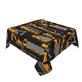 thumbnail image 2 of Wukai Yellow Excavator Waterproof Tablecloth for Kitchen Dining, Fits Square Tables for 2-4 Seats -54"x54", 2 of 7