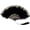 Black, variant on Foldable Feather Fan Embroidered Flower Handheld Chinese Folding Fans 1920s Feather Fan Flapper Hand Fan for Costume Party Wedding Dancing Decoration