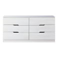 thumbnail image 2 of Furniture of America Drego 6-Drawer Dresser, White Oak, 2 of 6