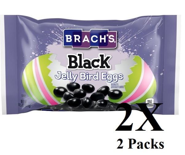 Brachs Black Licorice Jelly Bean Bird Eggs, Easter Basket Candy, Pack