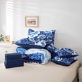 thumbnail image 6 of Homewish Bohemian Paisley Twin Bedding Sets 7-Piece for Female Men Women,Boho Hippie Damask Bedding Comforter Set Microfiber,Exotic Style Breathable Sheet Sets,Lightweight Room Decor,Reversible, 6 of 8