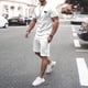 thumbnail image 2 of Men‘s Two-Piece Outfits Summer Casual Muscle Short Sleeve Tee Shirts And Classic Fit Sport Shorts Set Tracksuit XL, 2 of 5