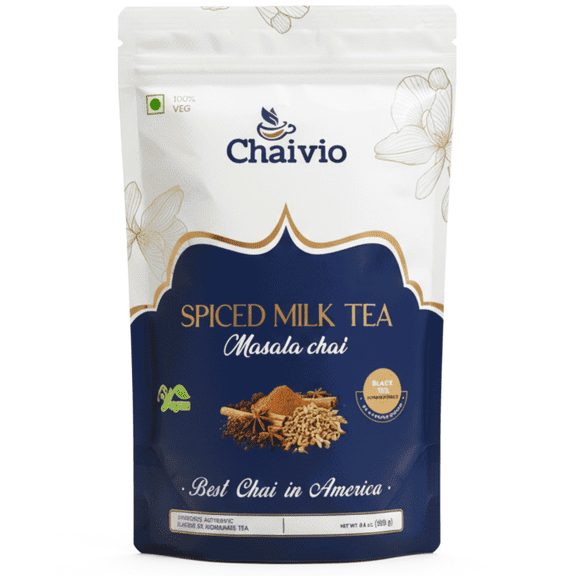 Chaivio Masala Chai Tea Latte Vegan, Unsweetened Instant Premix, Traditional, 250g