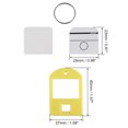thumbnail image 3 of Plastic Key Tags with Split Ring Keychain ID Luggage Label Window 40x27mm, Light Yellow 10pcs, 3 of 4