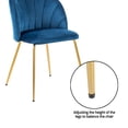 thumbnail image 4 of Leejay Velvet Blue Dining Room Chair with Gold Legs,Set of 4, 4 of 5