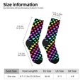 thumbnail image 2 of Hirioo Rainbow Hearts Pattern Adult Middle Tube Socks Breathable Sock Non-Pilling,Contrasting Color Design, 2 of 6
