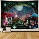 thumbnail image 2 of Mushroom Castle Tapiz Galaxy Moon Stars Tapiz Bosque misterioso Árbol Tapiz Fantasía Cuento de hadas Tapiz Colgante de pared para dormitorio Adepaton CZJJ-ST38-1, 2 of 6
