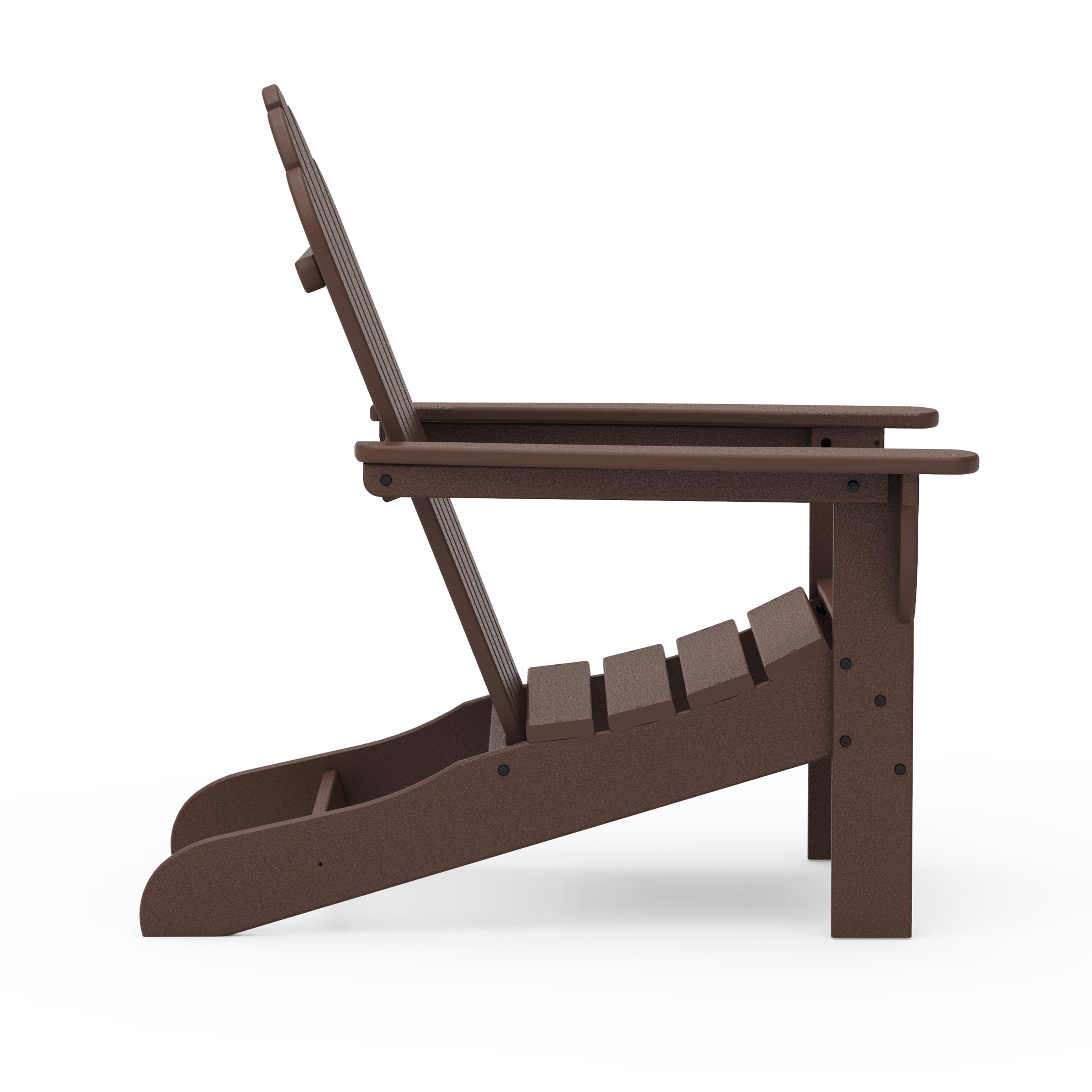 Better Homes & Gardens by POLYWOOD Southlake Outdoor Flowerback Adirondack Chair, All-Weather HDPE, Patio Seat, Mahogany