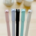 thumbnail image 1 of 6pcs Creative Cartoon Cute Rocking Tail Cat Gel Pen Black Water Pen Signature Pen Stationery Gel Pen, 1 of 5