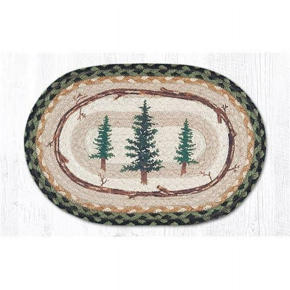 Capitol Importing 81-116TT Tall Timbers Printed Swatch Oval Rug, 10 x 15 in.