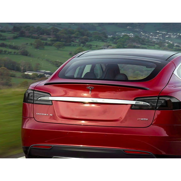 Rvinyl Tail Light Tint Covers Compatible with Tesla Model S 2012-2020 - Blackout Smoke