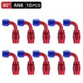 thumbnail image 1 of 10pcs Black AN6 8 10 Straight 45 90 Degree Oil Fuel Swivel Hose Oil Hose End Adapter Kit~1001, 1 of 1